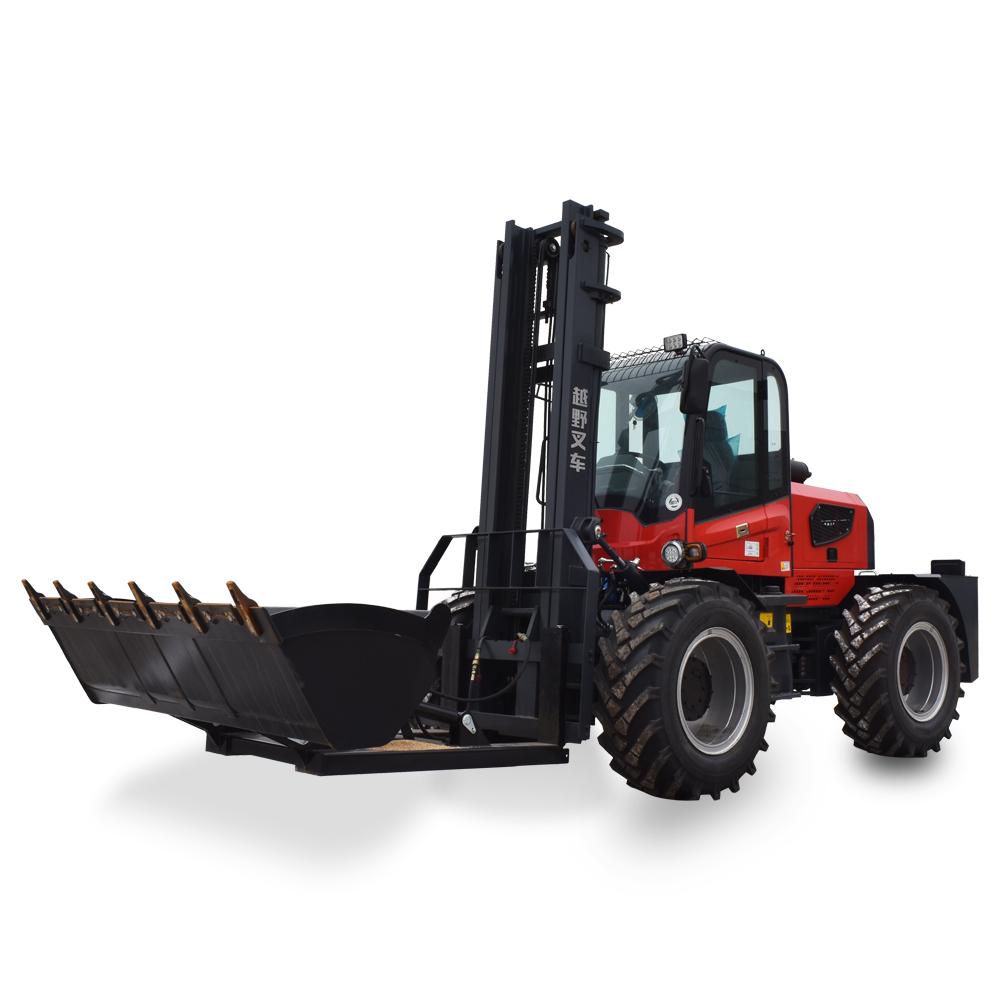 4T Rear Wheel Steering Rough Terrain Forklift