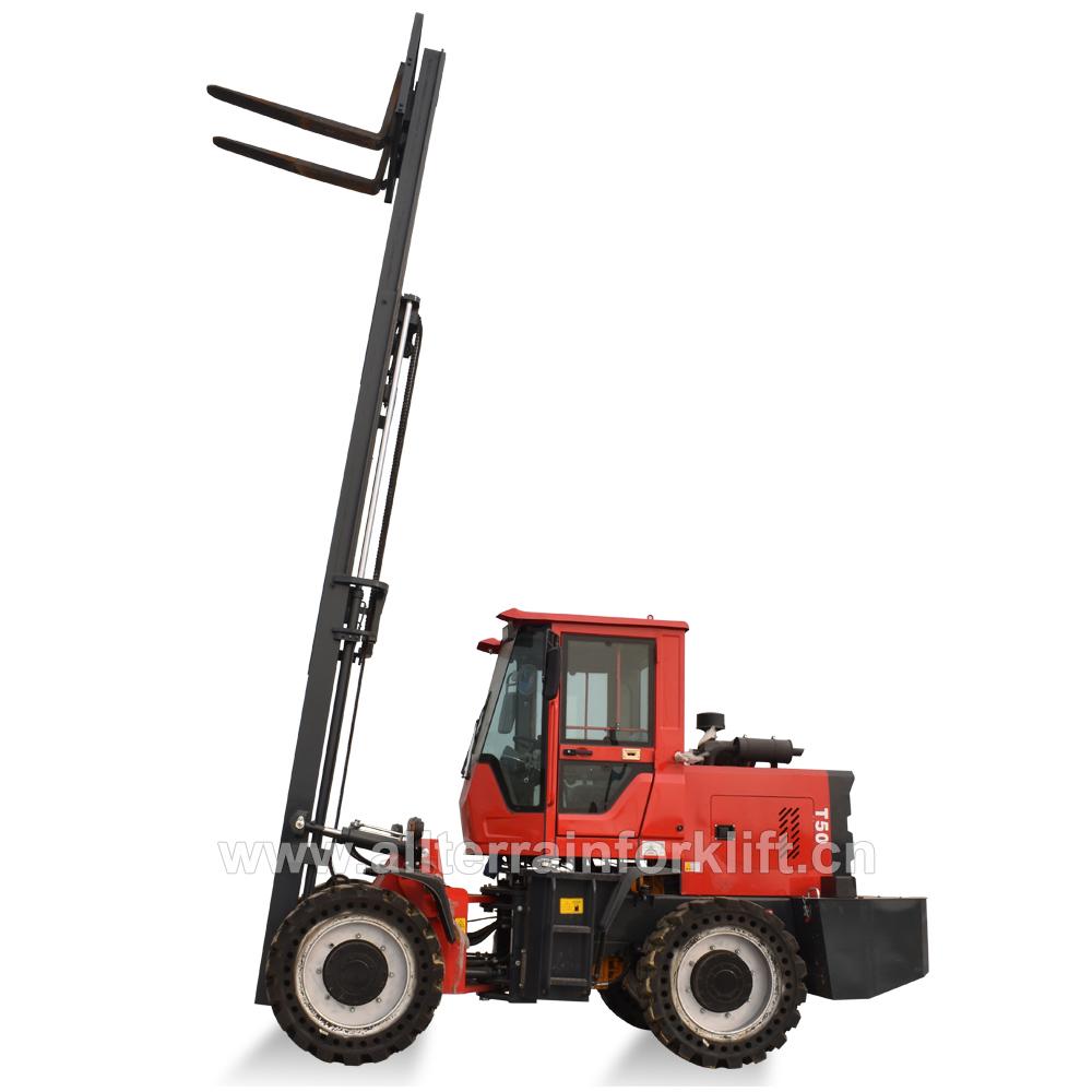 5T Front Wheel Steering Rough Terrain Forklift